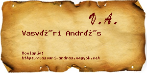 Vasvári András névjegykártya